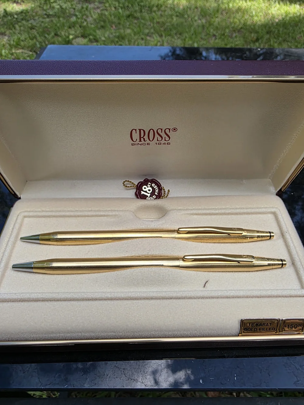 Cross 1/20 18k Gold Filled Ball Point Pen, 0.5 MM Pencil USA See Description